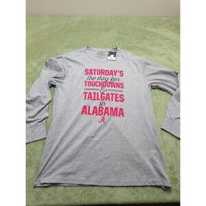 Women's Alabama Long Sleeve Shirt  Saturdays are for Touchdowns 2XL Gray